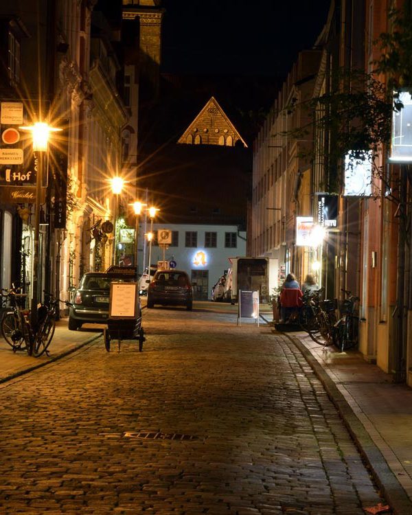 Rote Straße Flensburg Altstadt Abendstimmung